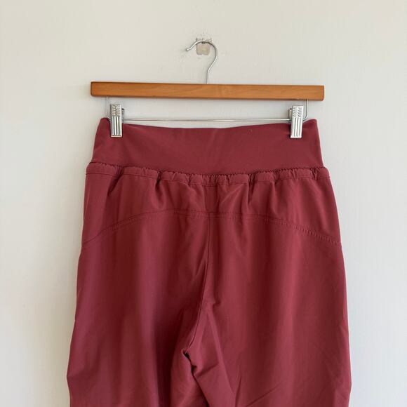 Athleta Attitude Lined Ruched Stretch High Rise Pants Red 2 - Picture 7 of 9